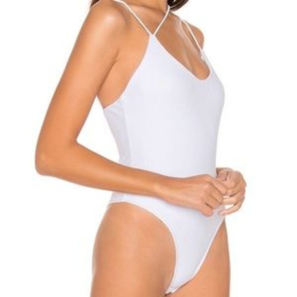Superdown Revolve Janelle Bodysuit White Sz LRG NWT - Picture 3 of 4